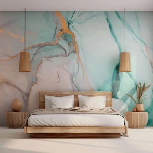 Fototapet Premium Sand - Dans af former og farver - Abstraktion, Stykke, Marmor - 300x210 cm