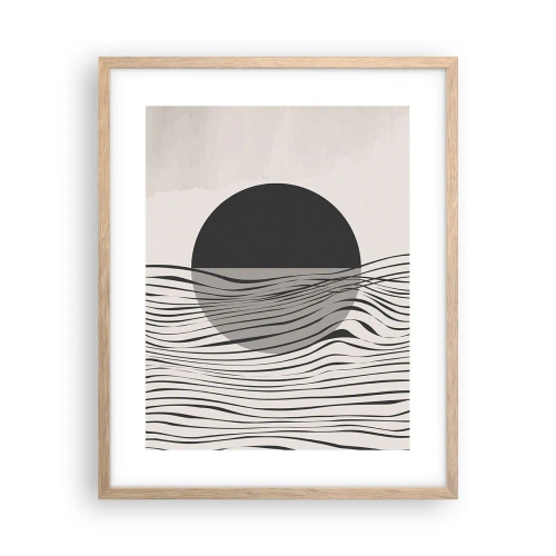 Plakat i ramme af lyst egetræ - Halvkomposition - 40x50 cm