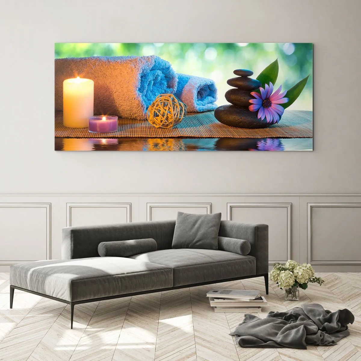 Billede på glas - Tid til kroppen - 100x40 cm