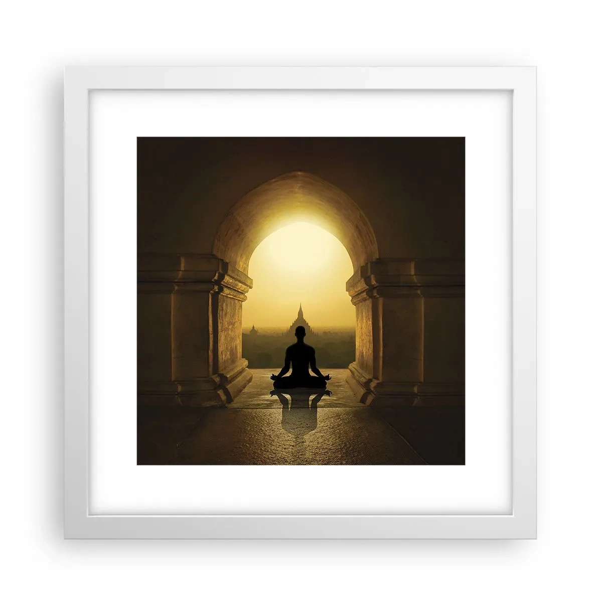 Plakat i hvid ramme - Fuldkommen harmoni - 30x30 cm