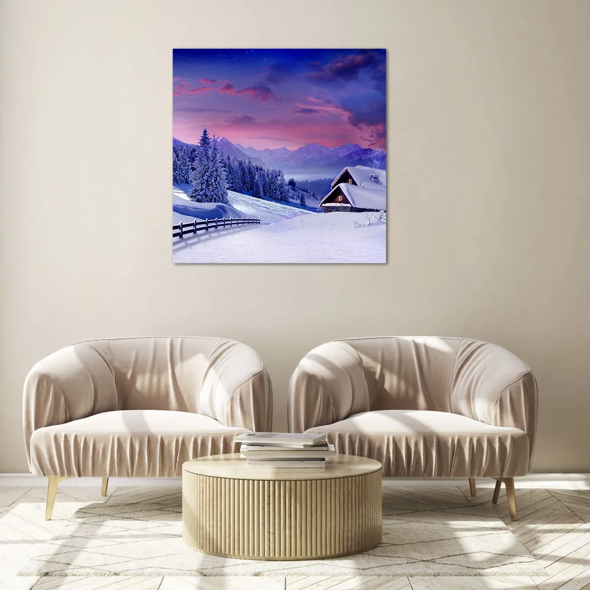 Billede på glas - Stille nat - 60x60 cm