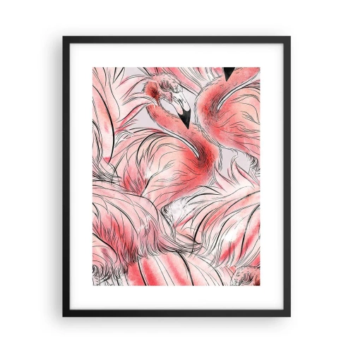 Plakat i sort ramme - Fugle corps de ballet - 40x50 cm