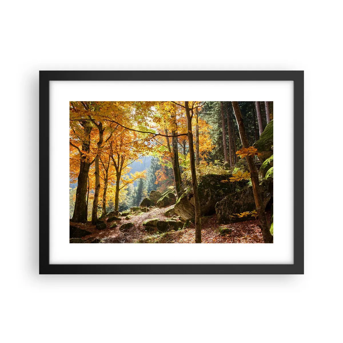 Plakat i sort ramme - Tid til at slappe af - 40x30 cm