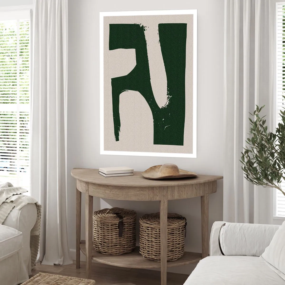 Plakat - Bugter af hvidt - 70x100 cm