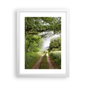 Plakat i hvid ramme - Et in Arcadia ego - 30x40 cm