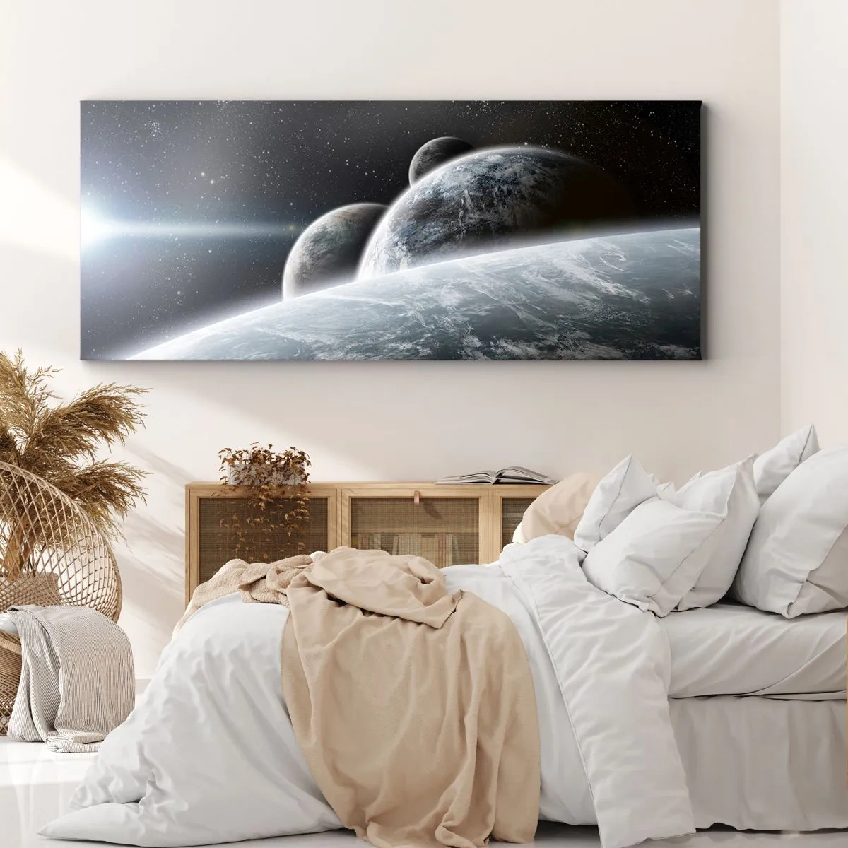 Lærredstryk - Billede på lærred - Sfærernes kosmiske musik - 140x50 cm