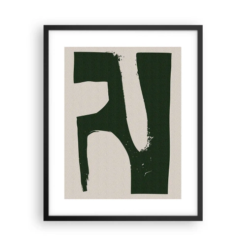 Plakat i sort ramme - Bugter af hvidt - 40x50 cm
