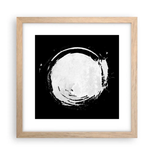 Plakat i ramme af lyst egetræ - Den gode vej ud - 30x30 cm