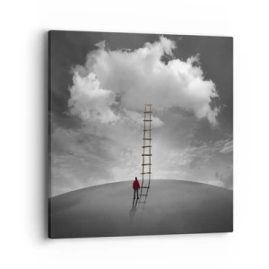 Lærredstryk - Billede på lærred - Alt er muligt - 40x40 cm