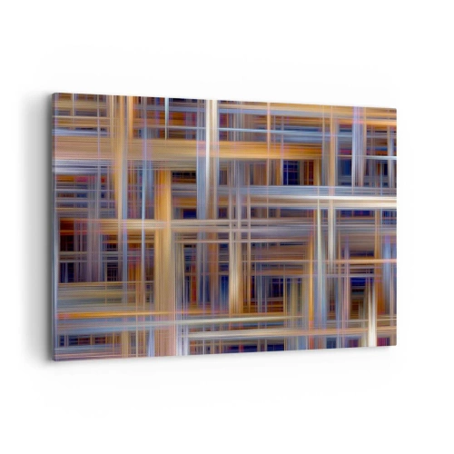 Lærredstryk - Billede på lærred - Vævet af lys - 100x70 cm