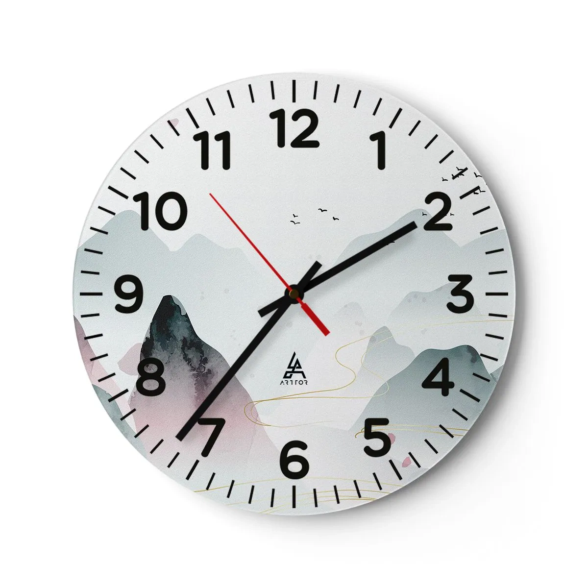 Vægur, Uret - Over toppene - 30x30 cm