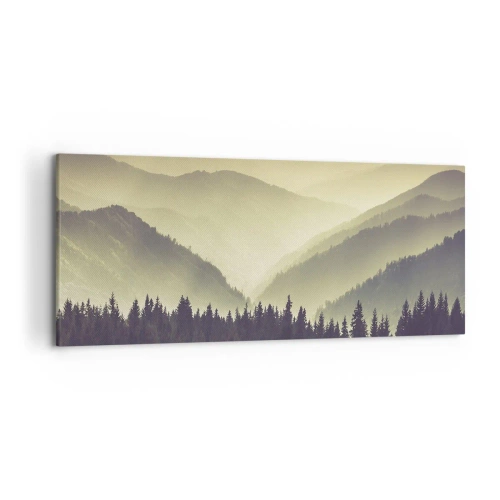 Lærredstryk - Billede på lærred - Bag de syv bjerge... - 120x50 cm
