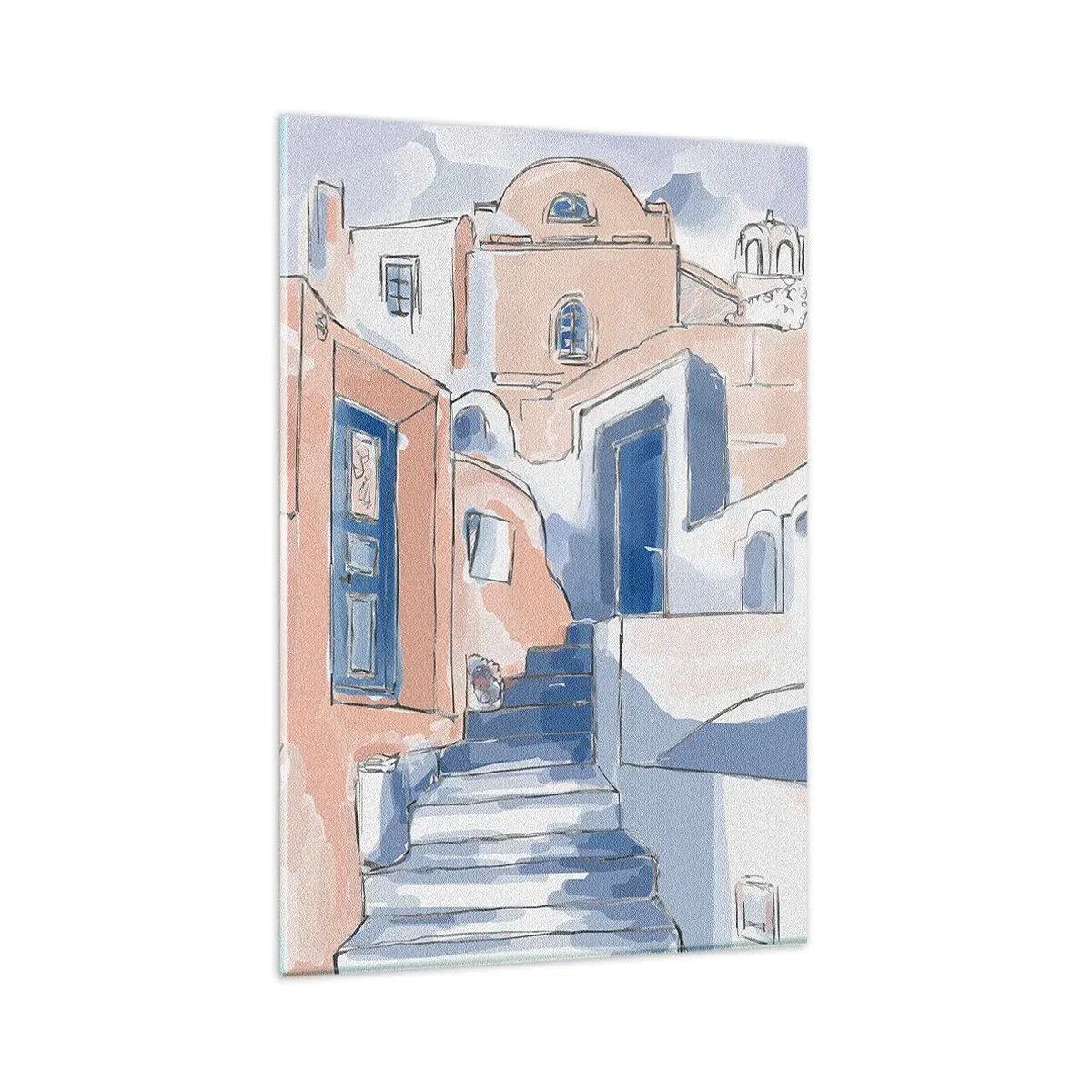 Billede på glas - Eksotisk by - 80x120 cm