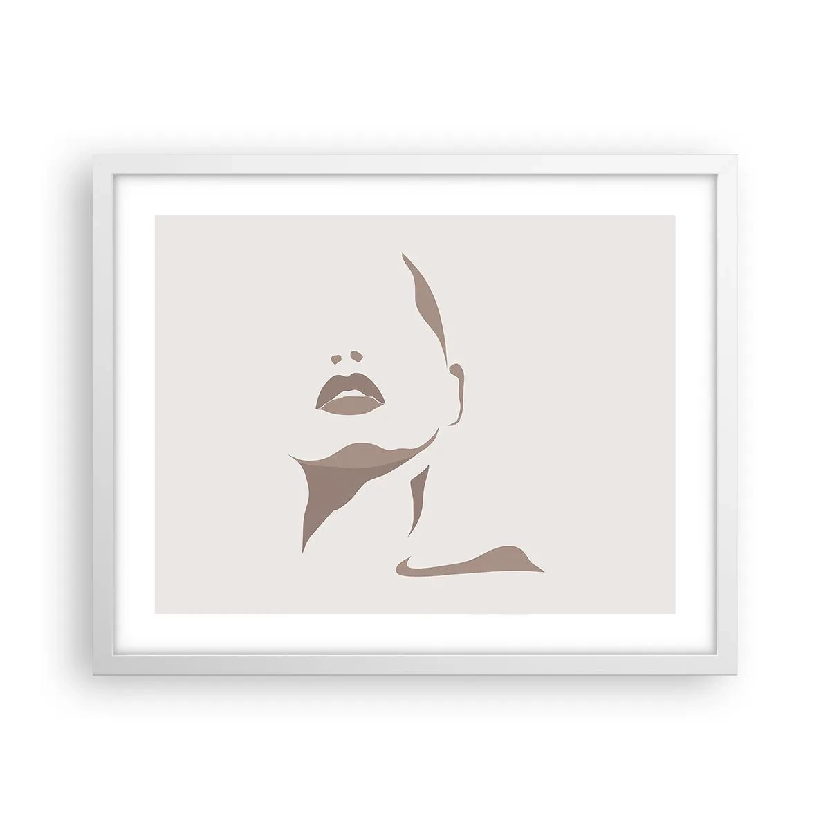 Plakat i hvid ramme - Skabt af lys og skygge - 50x40 cm