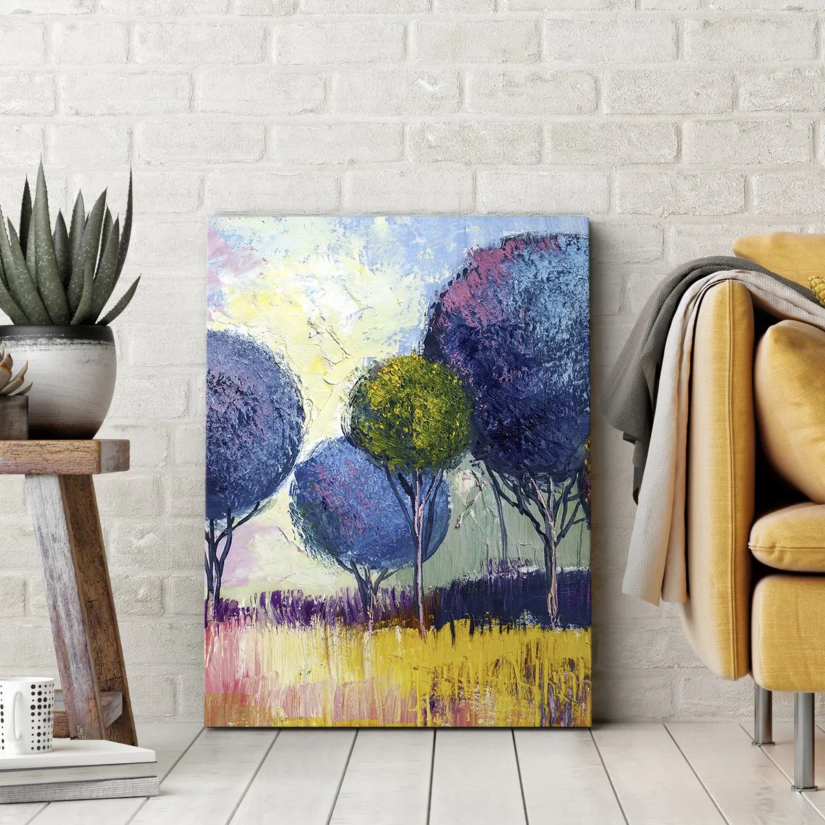 Lærredstryk - Billede på lærred - Kugle - idealets form - 45x80 cm