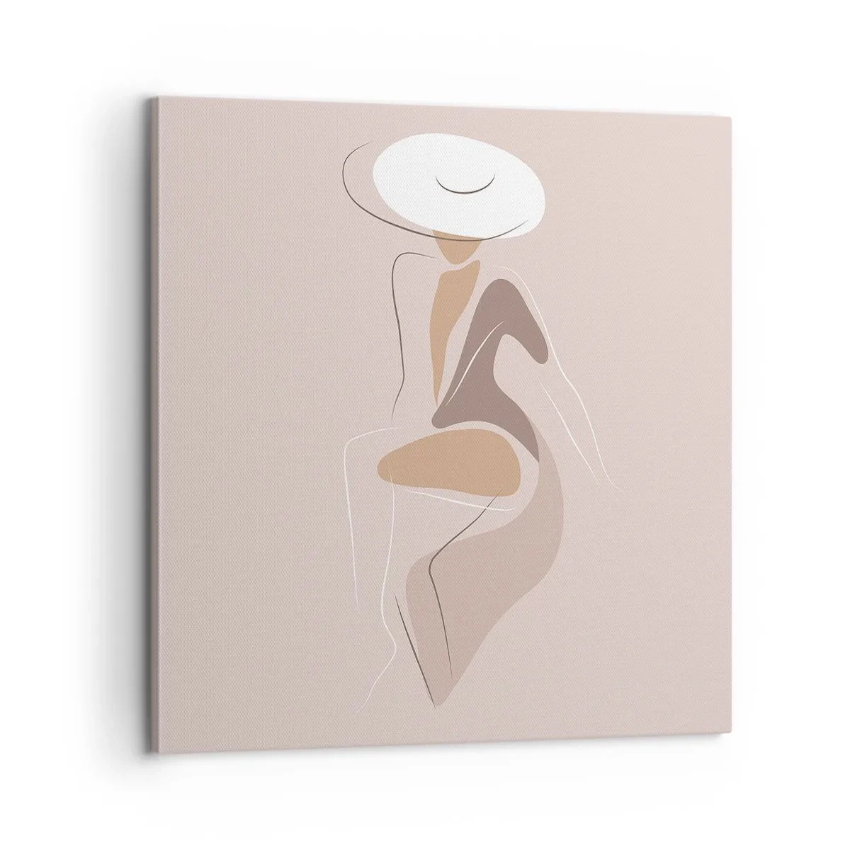 Lærredstryk - Billede på lærred - En dame, der skal være - 60x60 cm