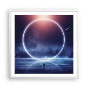 Plakat i hvid ramme - De er allerede her... - 60x60 cm