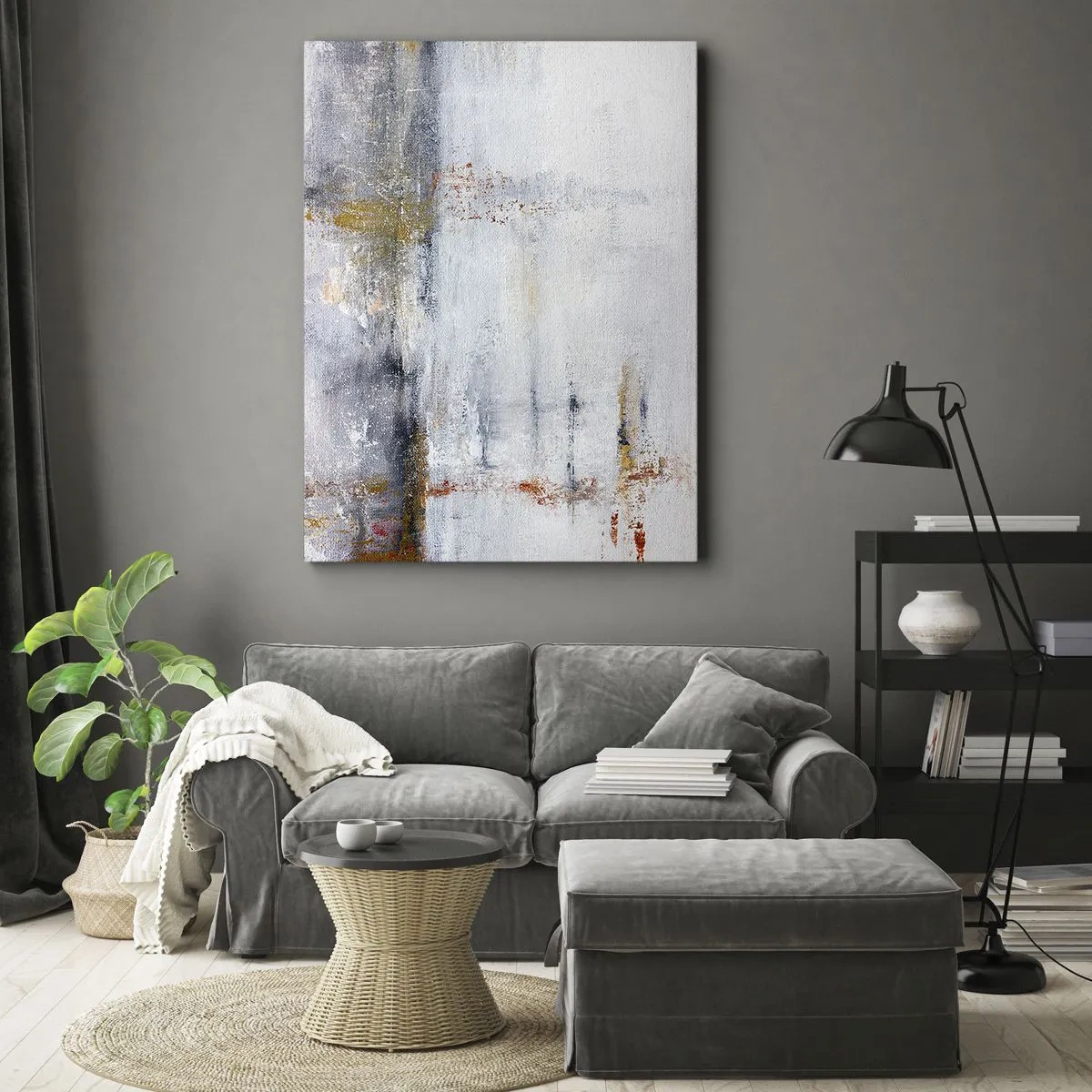 Lærredstryk - Billede på lærred - Bag lufttæppet - 70x100 cm