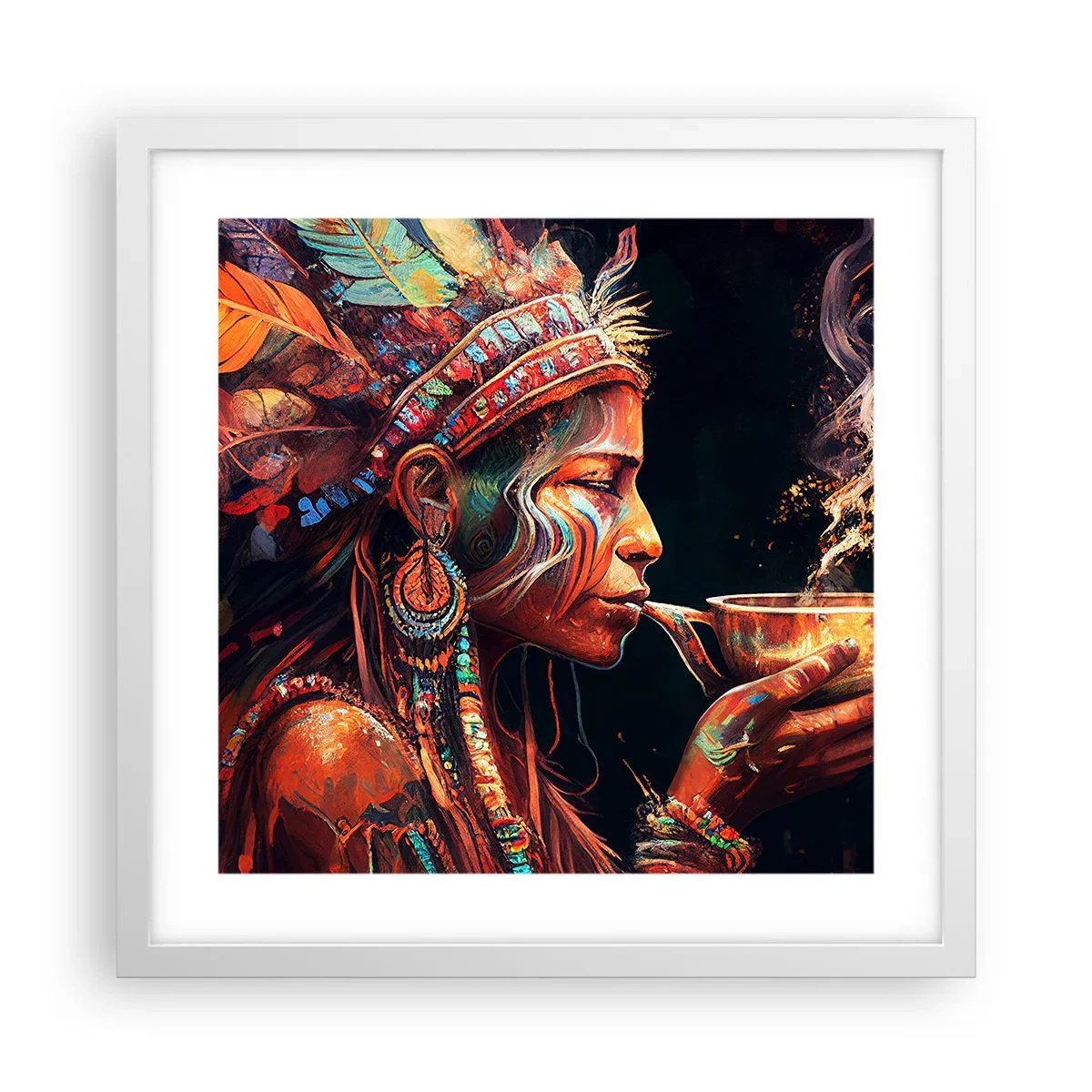 Plakat i hvid ramme - Et magisk ritual - 40x40 cm