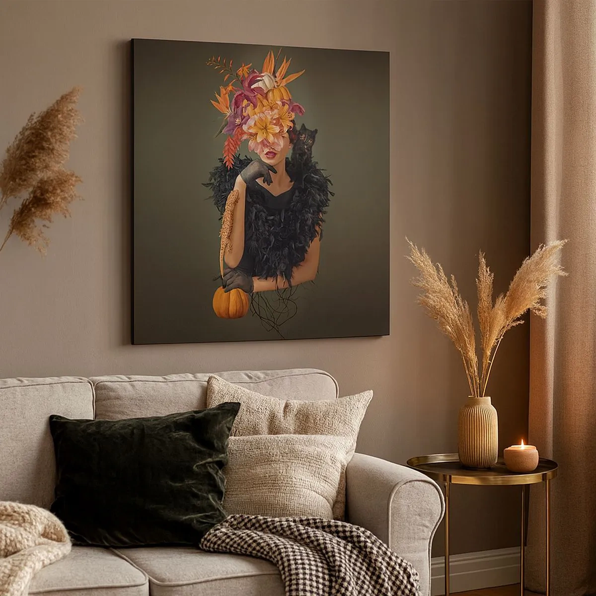 Lærredstryk - Billede på lærred - Heksens fortryllelse - 30x30 cm