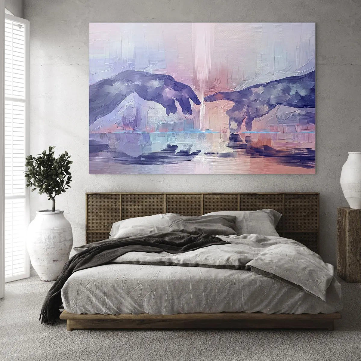 Billede på glas - Den guddommelige gnist af liv - 120x80 cm