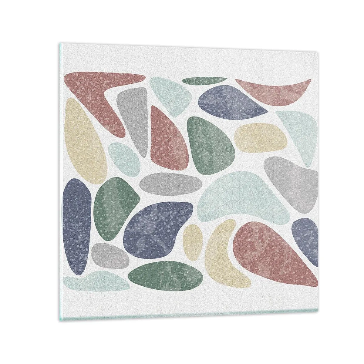Billede på glas - Mosaik af pulveriserede farver - 30x30 cm