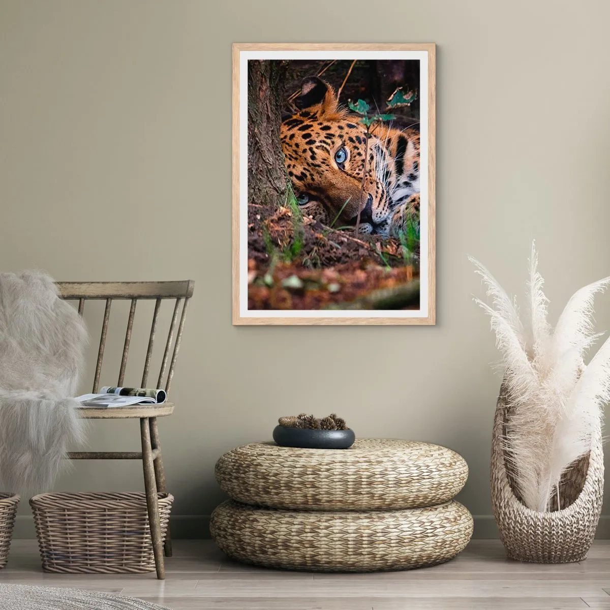 Plakat i ramme af lyst egetræ - Stol på mig - 30x40 cm