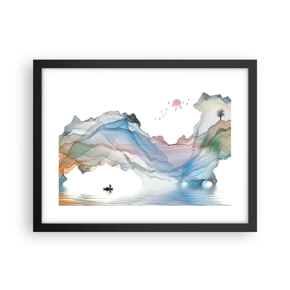 Plakat i sort ramme - Mod krystalbjergene - 40x30 cm
