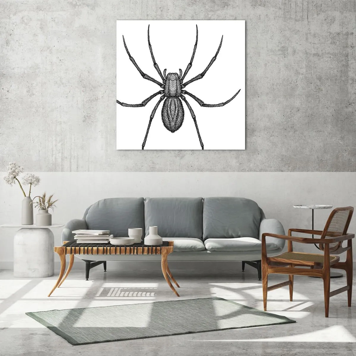 Billede på glas - Foruroligende præcision - 60x60 cm