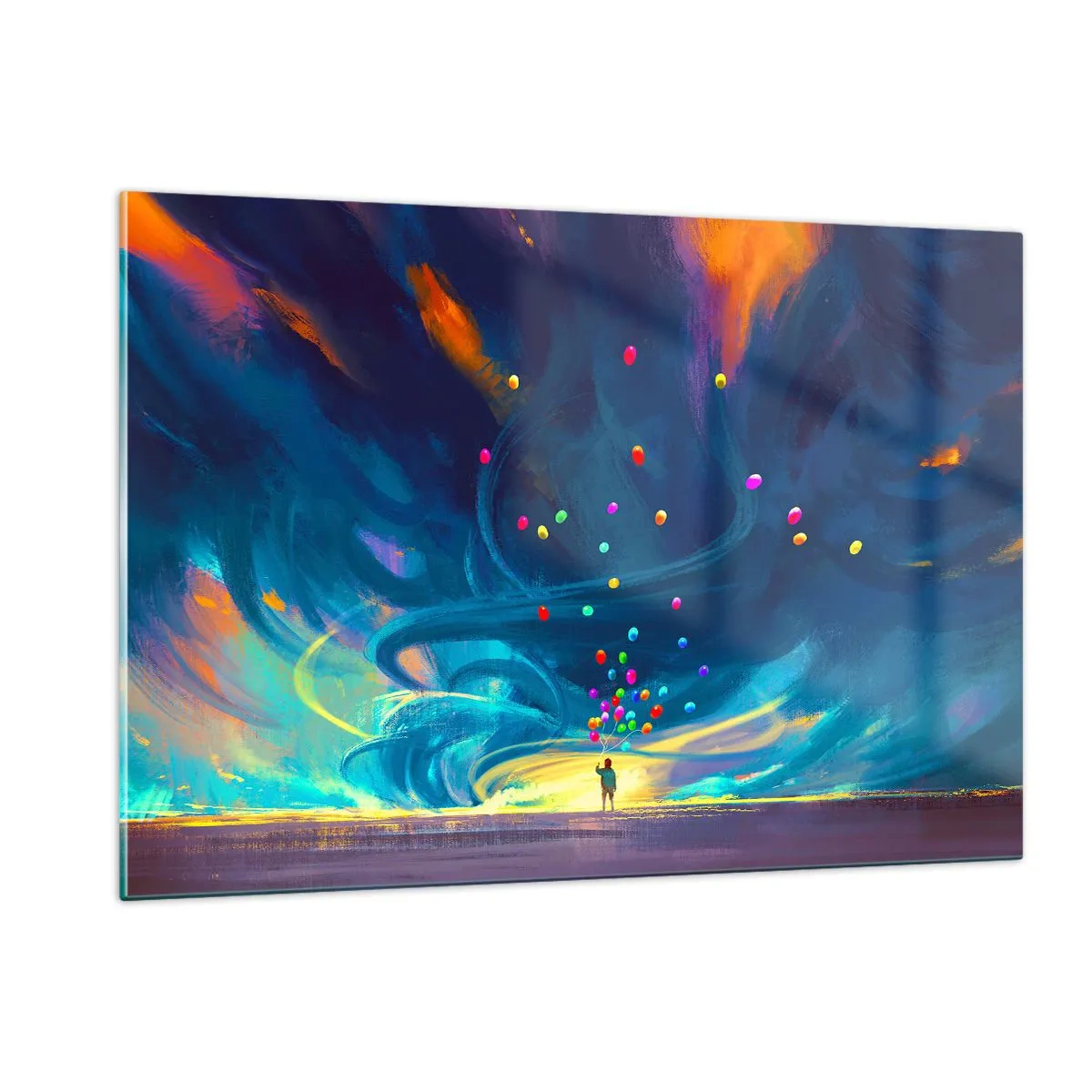 Billede på glas - På en blå vind - 120x80 cm
