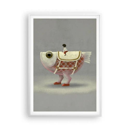 Plakat i hvid ramme - Rybonski rytter - 70x100 cm