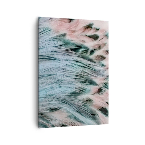 Lærredstryk - Billede på lærred - Safir lyserød fnug - 50x70 cm