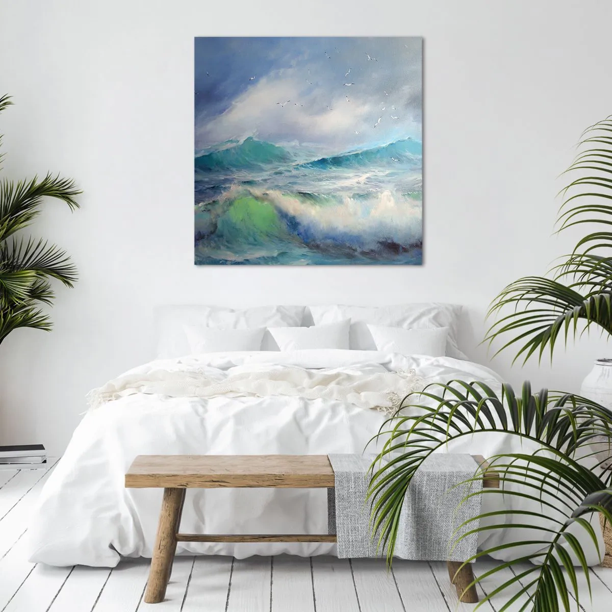 Lærredstryk - Billede på lærred - "Hvirvelvinden hylede af triumf ...’ - 60x60 cm