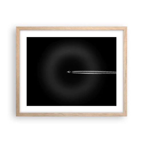 Plakat i ramme af lyst egetræ - Ind i en anden dimension - 50x40 cm