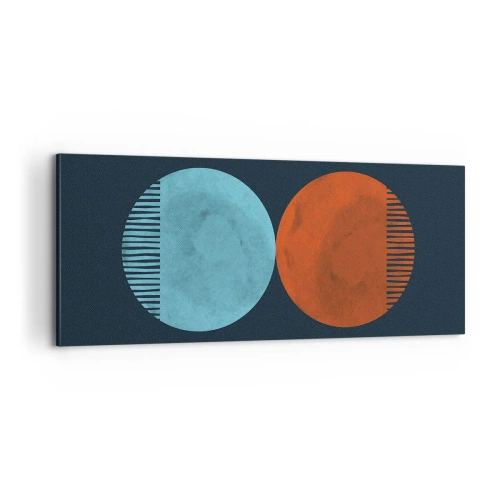 Lærredstryk - Billede på lærred - Kun geometri? - 100x40 cm
