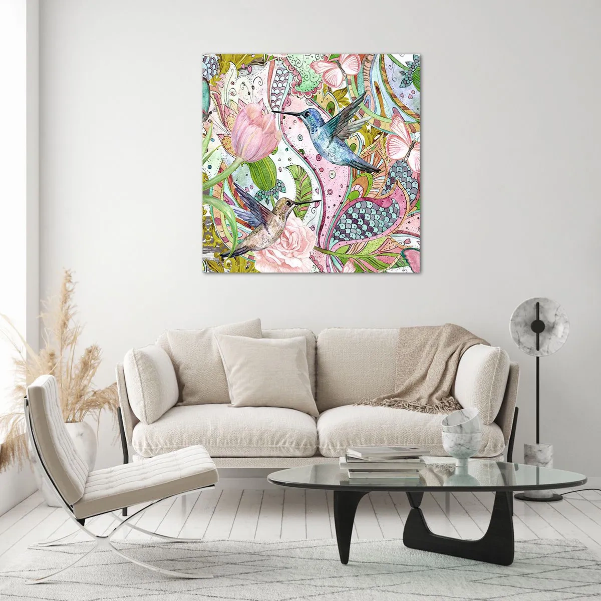 Billede på glas - Forviklet i vinstokkene - 30x30 cm