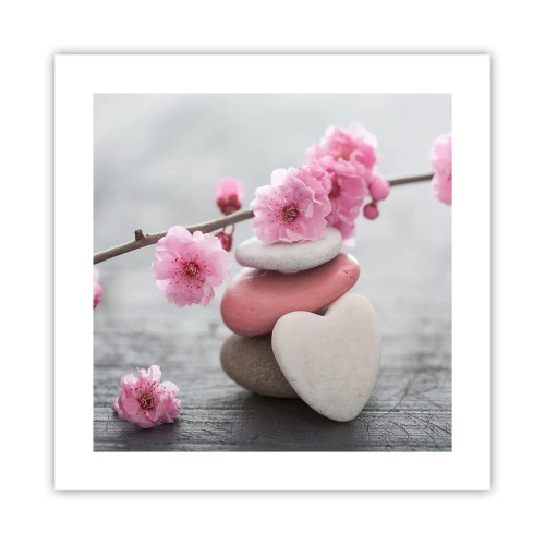 Plakat - Kirsebærblomstens lyksalighed - 40x40 cm