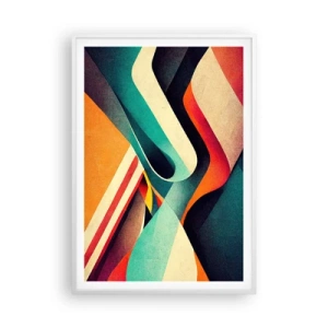 Plakat i hvid ramme - Intens komposition - 70x100 cm