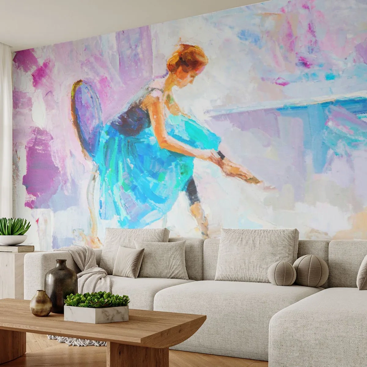 Fototapet Selvklæbende Deluxe Sticker - Ubeskrivelig ynde, subtil charme - Ballerina, Dans, Ballet - 350x256 cm