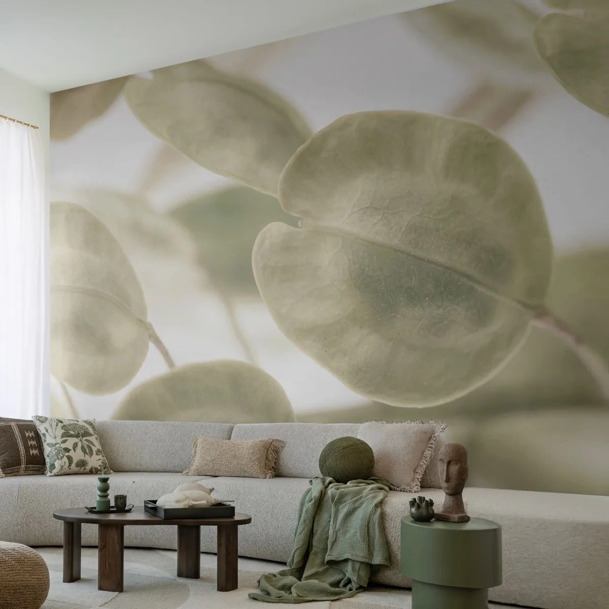 Fototapet Premium Canvas - I begyndelsen var der blade... - Blomster, Berolige, Blade - 500x350 cm