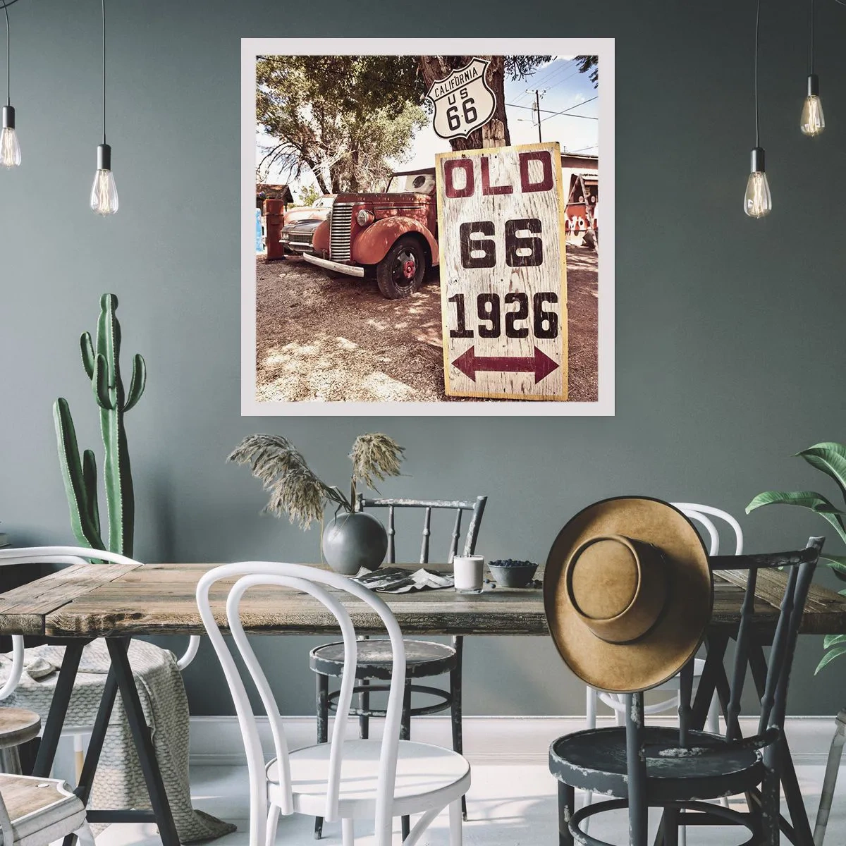 Plakat - En legende om det amerikanske landskab - 40x40 cm