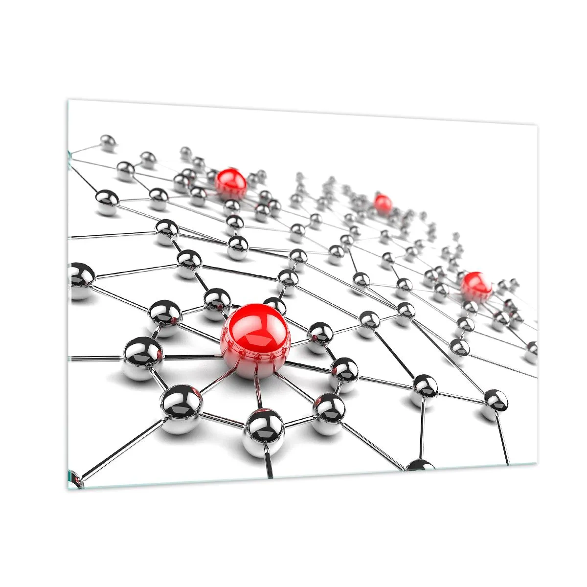 Billede på glas - Sølvnet - 100x70 cm