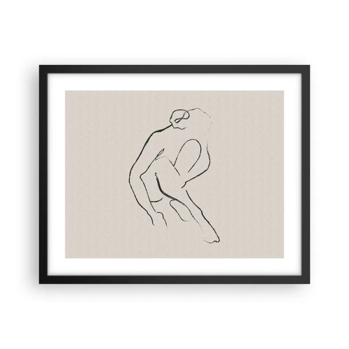 Plakat i sort ramme - Intim skitse - 50x40 cm