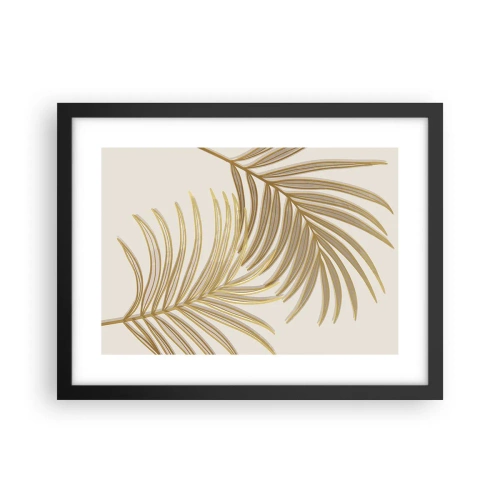 Plakat i sort ramme - Gylden palme! - 40x30 cm