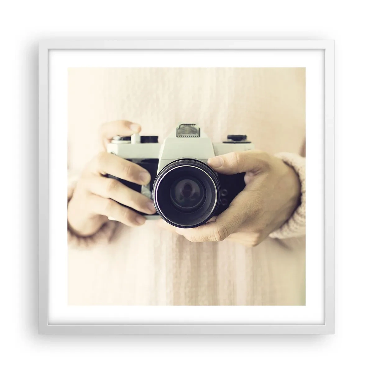 Plakat i hvid ramme - For at se mere... - 50x50 cm