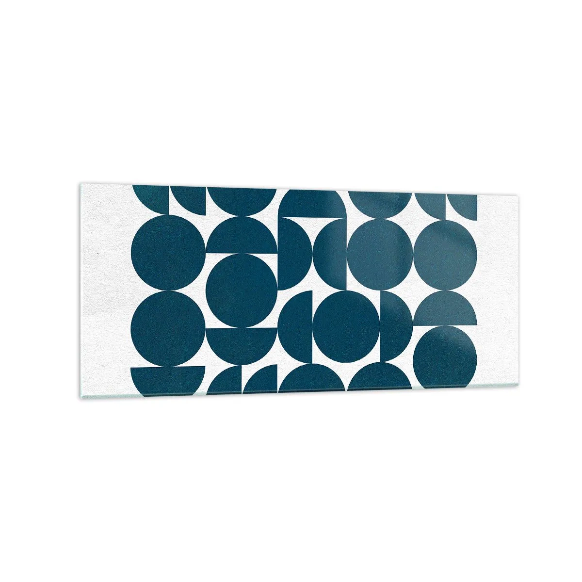 Billede på glas - Cirkler og halvcirkler - 120x50 cm