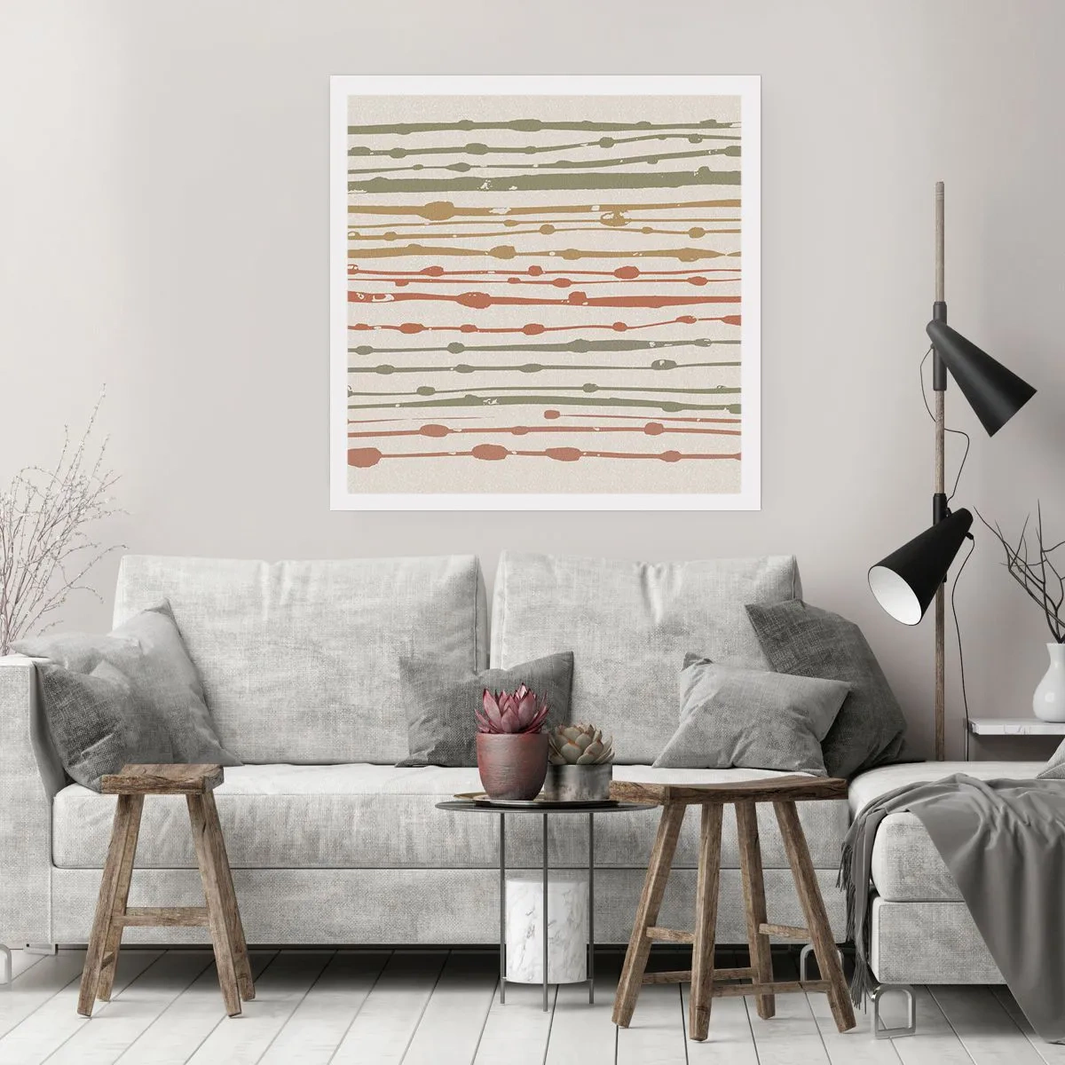 Plakat - Musikalsk farvenotation - 40x40 cm