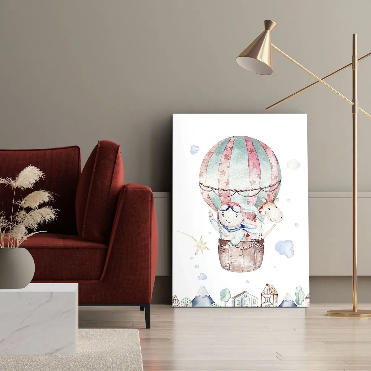 Lærredstryk - Billede på lærred - Vi er snart tilbage! - 80x120 cm