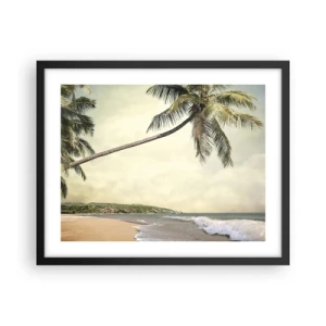 Plakat i sort ramme - En tropisk drøm - 50x40 cm