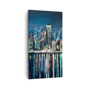 Lærredstryk - Billede på lærred - Kaskade af lys - 55x100 cm